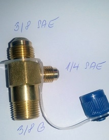 adapter šroubovací  T3 (ZG3/8) Value (3/8SAE,1/4SAE,3/8G)