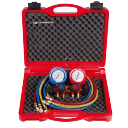 rozvaděč plnící 4 vent. R410/R32 (5/16" SAE, 60bar)vč. hadic 150cm v kufříku 170608 Rothenberger