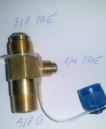 adapter šroubovací  T3 (ZG3/8) Value (3/8SAE,1/4SAE,3/8G)