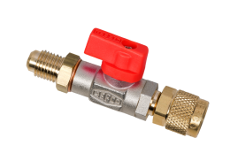 ventil kulový 1/4" -červený   CA-1/4"SAE-R